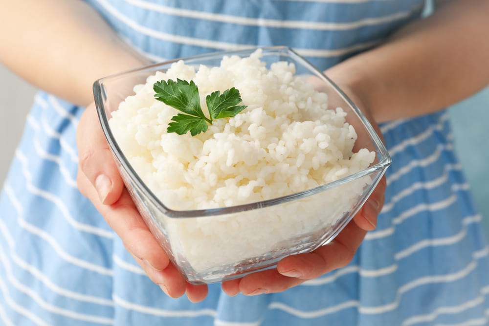 Alimentación infantil y arroz blanco